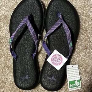 Sanuk Womens Yoga Mat Flip Flops Size 8